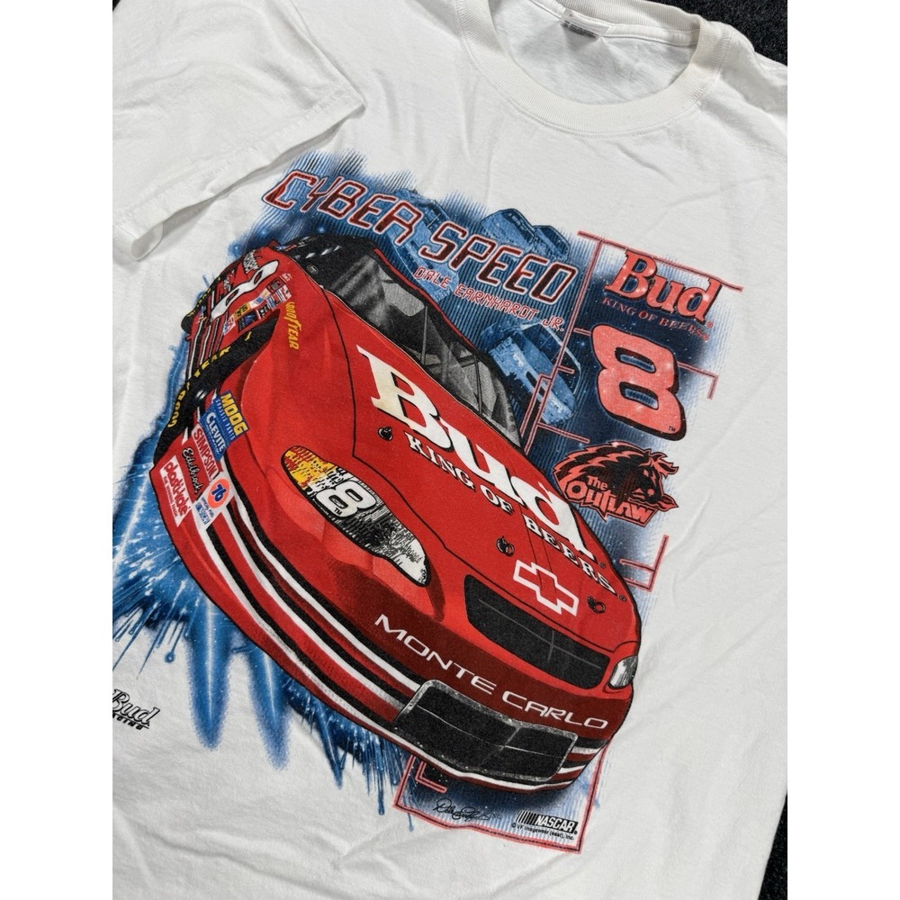 VTG Dale Earnhardt Jr #8 Budweiser NASCAR Shirt 2XL Anvil USA